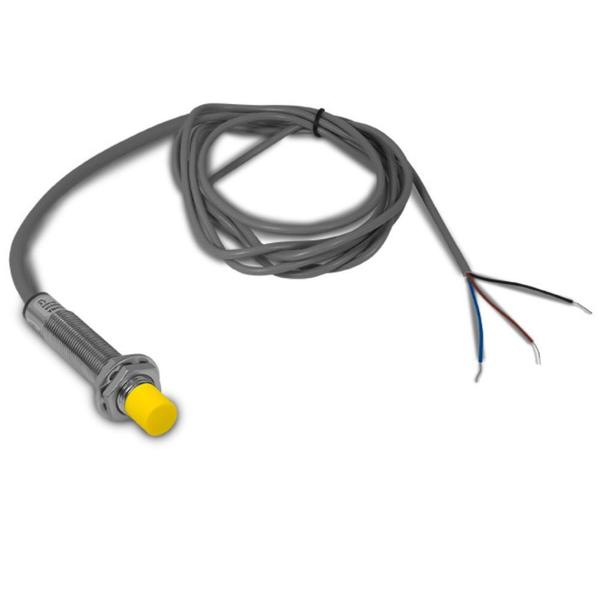 Imagem de Sensor Indutivo Com Cabo LM12-3004NA não faceado 12mm 6-36Vcc (NPN/NA) C/ 3 Fios e Range 4mm