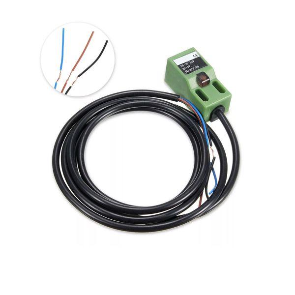 Imagem de Sensor Indutivo De Proximidade Quadrado Sn4 Pnp Na Detecção 5Mm 10-30 Dc 3 Fios (E13)