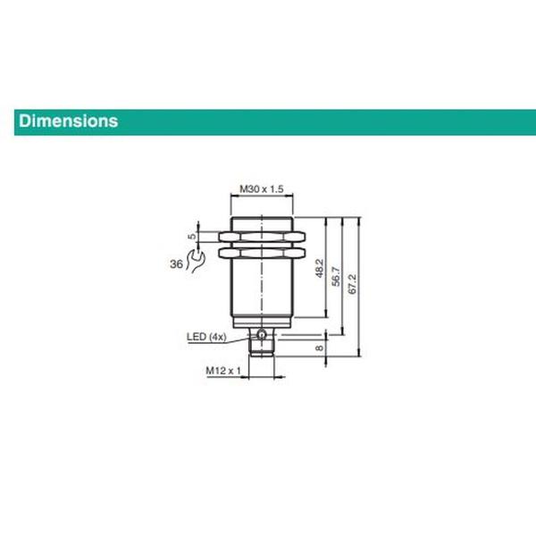 Imagem de Sensor Indutivo10MM M30 PNP M12 GLV18-8/450/115/120 PEPPERL