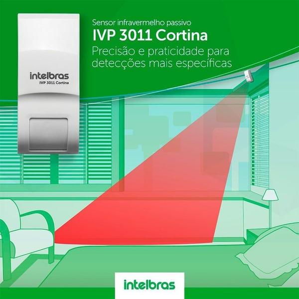 Imagem de Sensor Infra Vermelho Passivo Ivp 3011 Cortina Intelbras