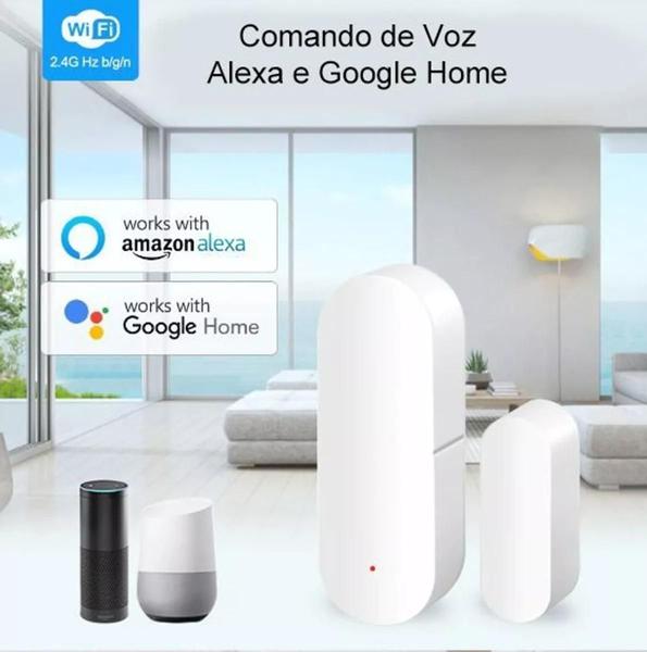 Imagem de Sensor Inteligente Porta Janela Wifi Tuya Alexa Google Home