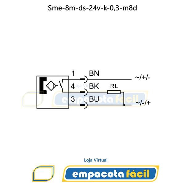 Imagem de Sensor Magnético Proximidade Sme-8m-ds-24v-k-0,3-m8d Festo