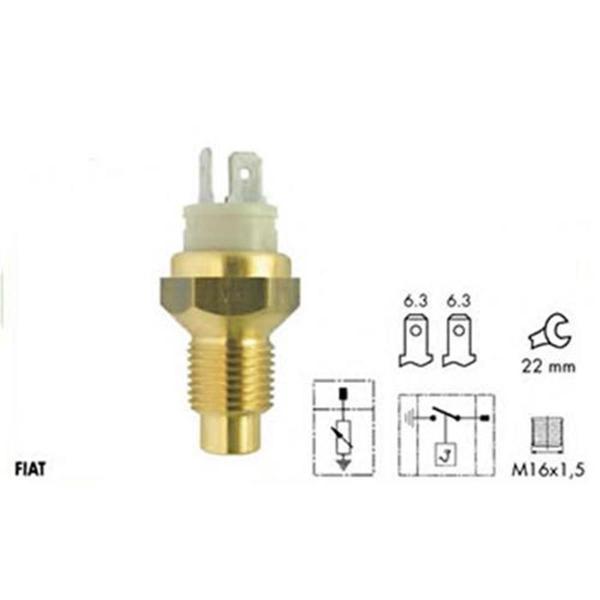 Imagem de Sensor Temperatura Ducato 2.5 2.8 Turbo Diesel 1998 Em Diante Daily Diesel 1990 Em Diante 2 Pinos Rosca M16X1 5