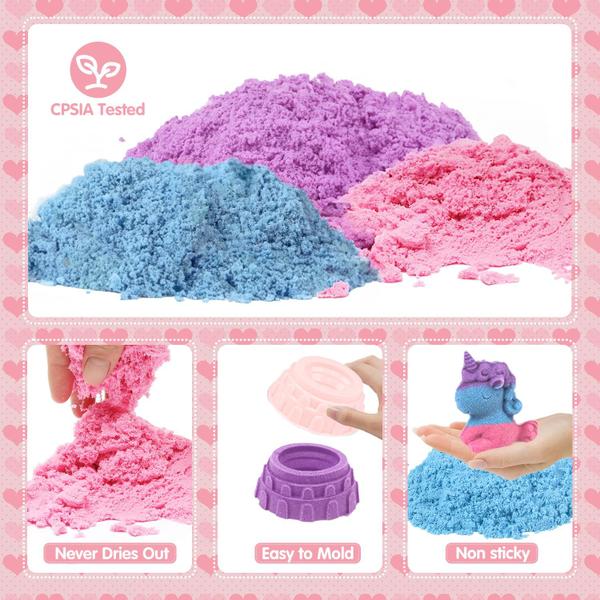 Imagem de Sensory Bin Toy Hohosunlar Unicorn com Play Sand & Mold 3-8y