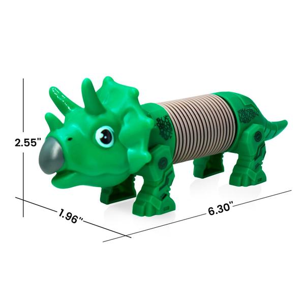 Imagem de Sensory Fidget Tubes Nabobs, pacote com 4 brinquedos Animal Pop, dinossauro