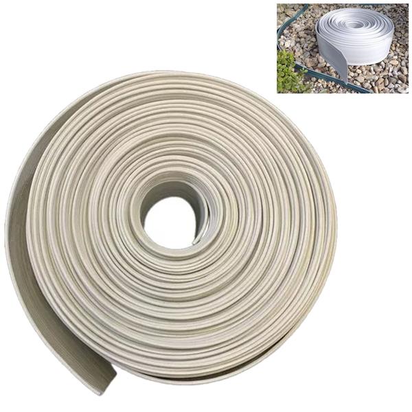 Imagem de Separador Grama Limitador Jardim Borda 10cm X 50m Branco