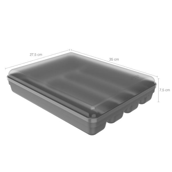 Separador Porta Talheres com Tampa Organizador de Gaveta Multiuso Logic - Ou Imagem de Separador Porta Talheres com Tampa Organizador de Gaveta Multiuso Logic