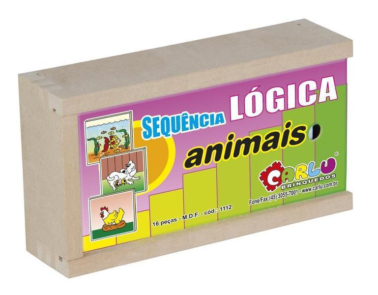 Imagem de Sequência Logica Animais Mdf 16 Peças 1112