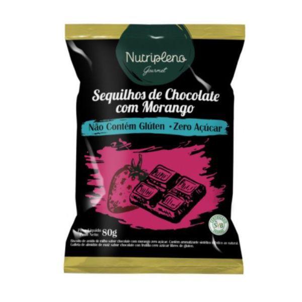 Sequilhos sabor morango com chocolate zero açúcar nutripleno 80g Imagem de Sequilhos sabor morango com chocolate zero açúcar nutripleno 80g