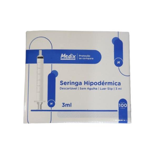 Imagem de Seringa 3ml Medix Luer Slip 20x70 100 unid