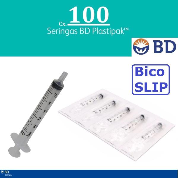 Imagem de Seringa 3ml Sem Agulha SLIP BD 100 unidades