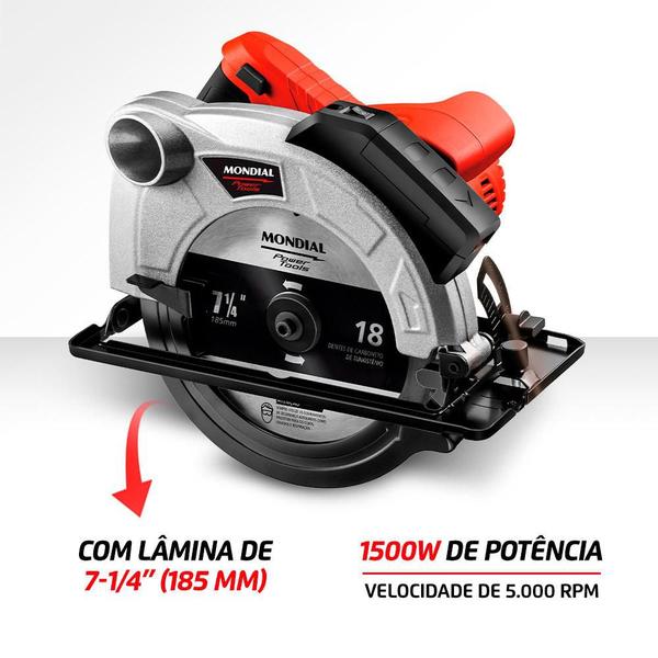 Imagem de Serra Circular 1200W Mondial FSC-03 127V