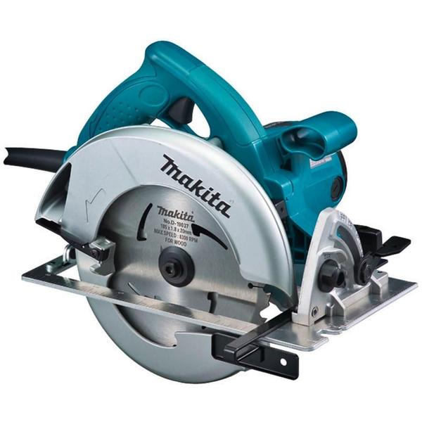 Imagem de Serra Circular 185mm 7 1/4'' 1800W 5800 RPM Madeira com Lamina TCT Chave e Guia 5007N 220V Makita