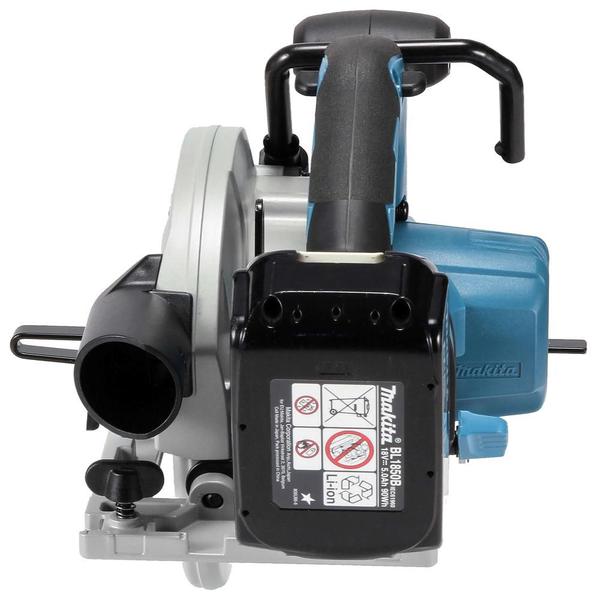 Imagem de Serra Circular 18V Sem Fio 5000 RPM Com Chave Allen e Disco Motor BL Adapável Coletor DHS680Z Makita