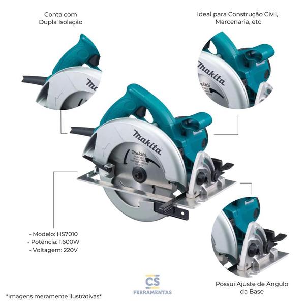 Imagem de  Serra Circular 7.1/4 HS7010 1600W 220V Makita