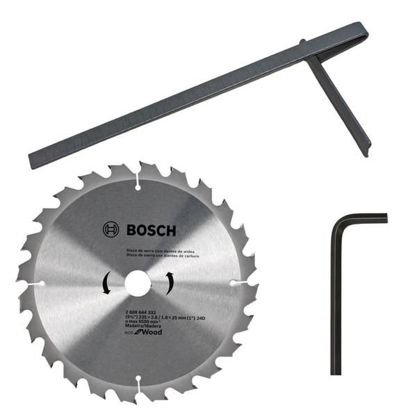 Imagem de Serra Circular Bosch GKS-150 Elétrica 220V 6000rpm 1500W + Bolsa e Disco de 184mm Com Vídea