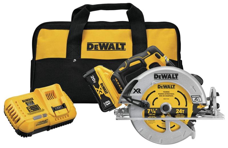 Imagem de Serra circular DEWALT 20V MAX XR 7-1/4 polegadas com bateria e carregador