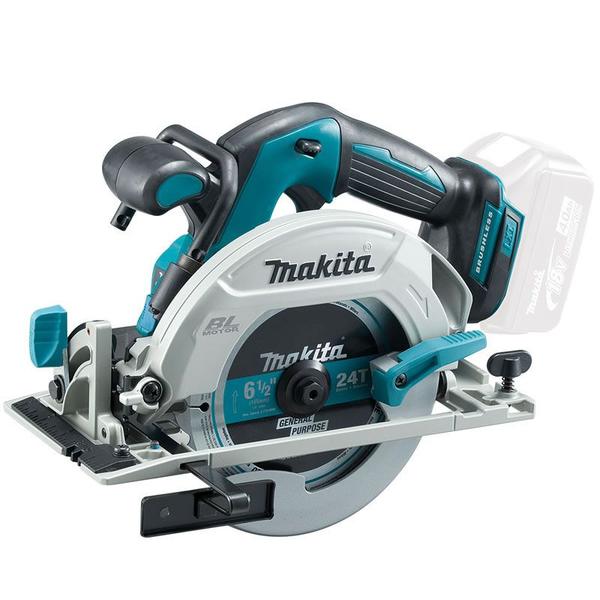 Imagem de Serra Circular Elétrica Sem Fio Makita Mt Dhs680 165mm 680w Azul-turquesa 18v