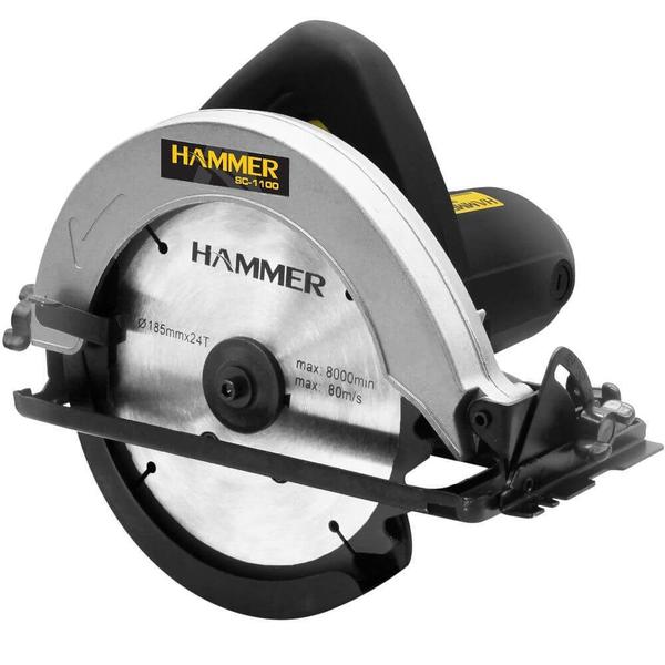 Imagem de Serra Circular Hammer 100% Rolamentada 1100w Preto GYSC1100_110 - 127V