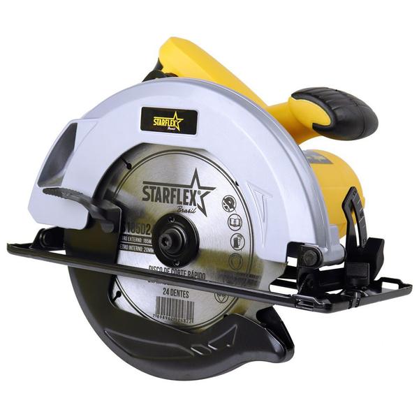 Imagem de Serra Circular Madeira 7.1/4 (185mm) 3 discos 1800W SCS1800K3 Starflex 127V