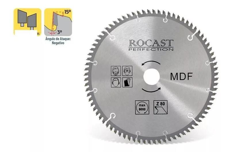 Imagem de Serra Circular Metal Duro Cortes Em Mdf 250Mm X 80 Dentes