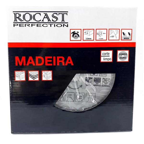 Imagem de Serra Circular Metal Duro para Madeira 7.1/4 X 36 D Furo 20 X 16 - Rocast 35,0002