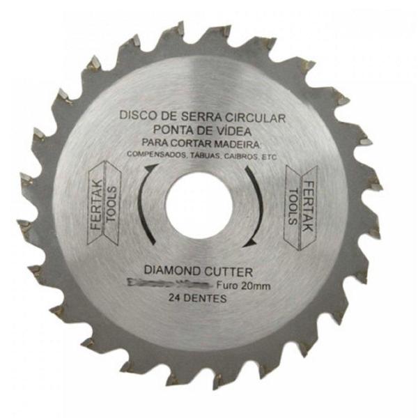 Imagem de Serra Circular Para Madeira 4.3/8 Pol. 110mm x 24 Dentes x 20mm Furo - Fertak Tools