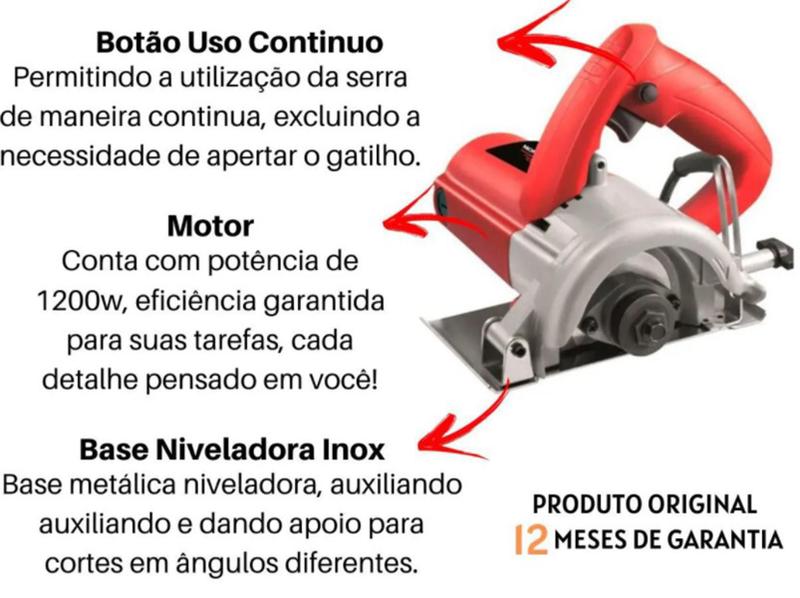 Imagem de Serra Mármore 1200W 127V Power Tools Fsm-03 Mondial