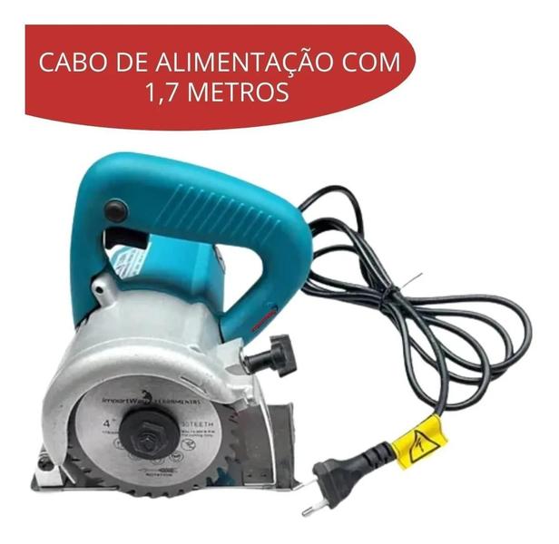 Imagem de Serra Mármore 1200W 220V + 3 Disco De Corte