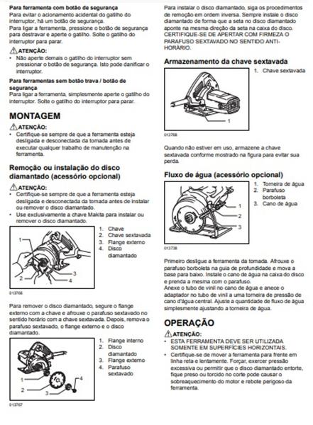 Imagem de Serra Mármore 1300w 13800rpm 4100Nh3Zx2 - 220v -  Com 02 Discos - Makita