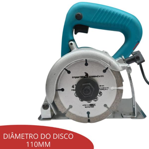 Imagem de Serra Mármore Circular 1200w Importway 110v Com Discos