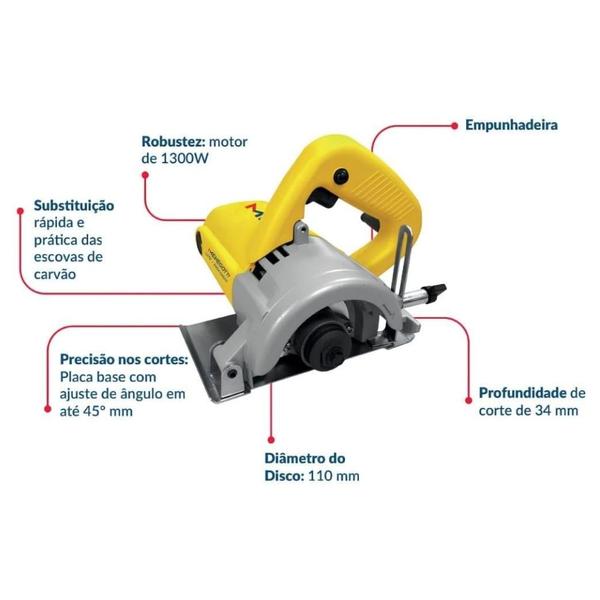 Imagem de Serra mármore msm-1300w menegotti