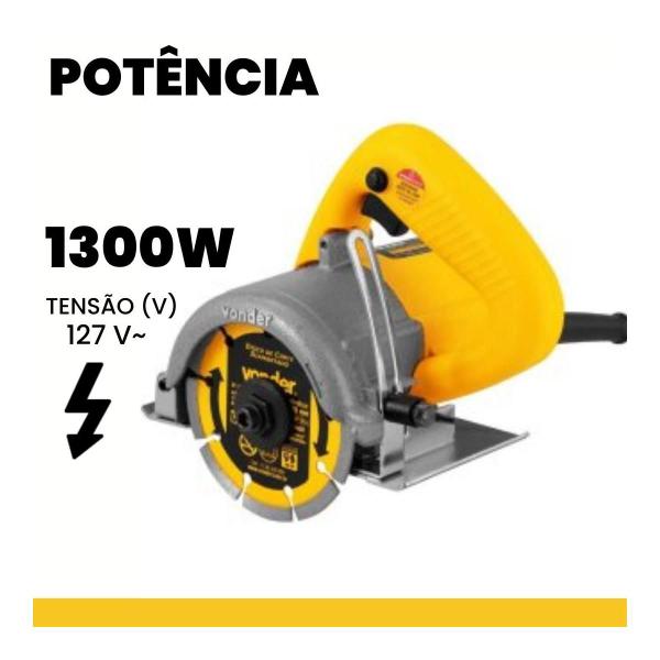 Imagem de Serra Marmore Vonder 1300W SMV1300 C/DISCO 127V