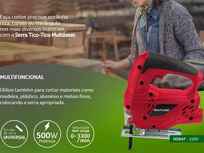 Imagem de Serra tico tico 500w 220v h0047 multilaser