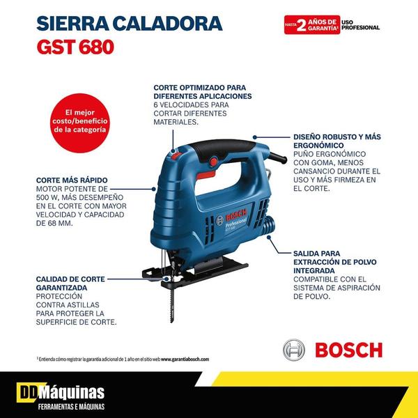 Imagem de Serra Tico Tico GST 680 500W 220V 1 Lamina 06015B40D0 - Bosch