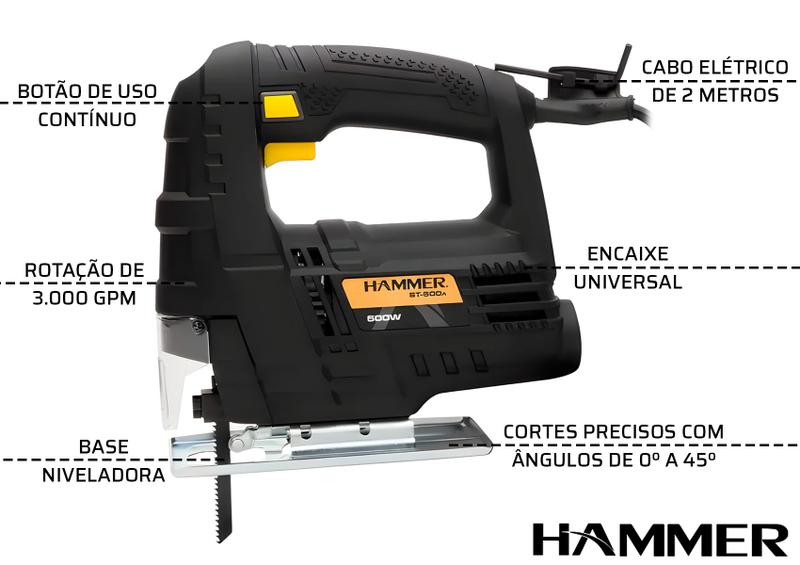 Imagem de Serra Tico Tico Hammer 500w 220v