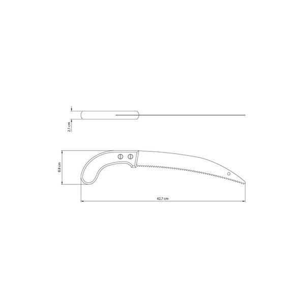 Imagem de Serrote De Poda 12'' Com Cabo Madeira Curvo - Tramontina