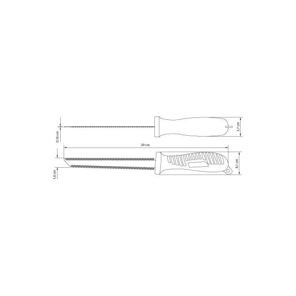 Imagem de Serrote Drywall Tramontina 6" com 7 Dentes por Polegada em Aço Carbono com Cabo Ergonomico