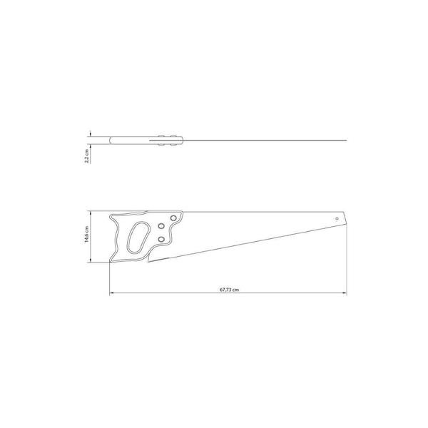 Imagem de Serrote Profissional 5 Dentes por Polegada Tramontina 24''