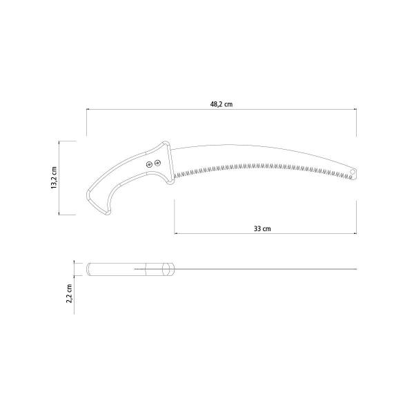 Imagem de Serrote Profissional para Poda 13" Tramontina em Aço com Cabo de Madeira