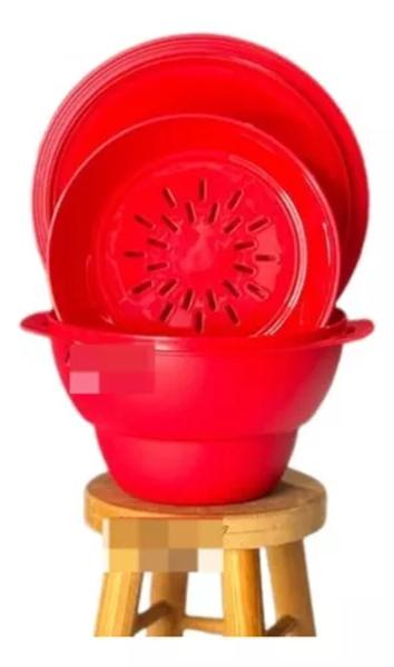 Imagem de Serve e conserva alegra vermelho da tupperware