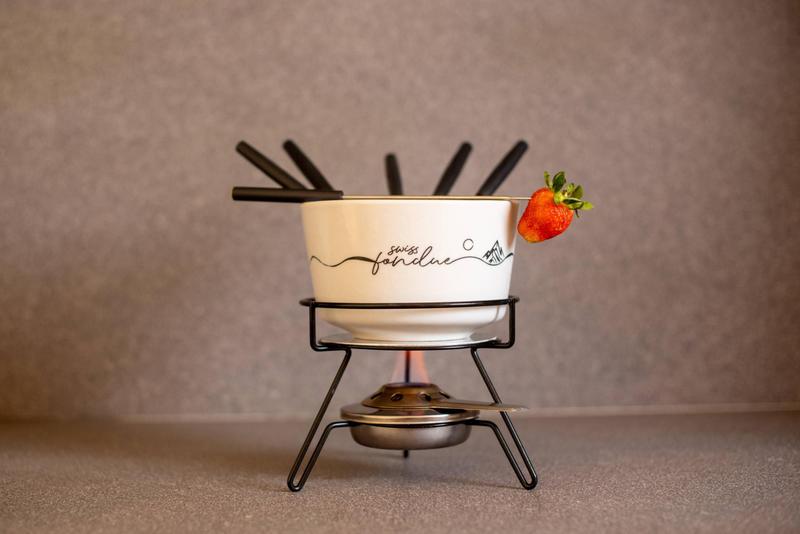 Imagem de Serviço Fondue de Porcelana Chocolate e Queijo Swiss Forma