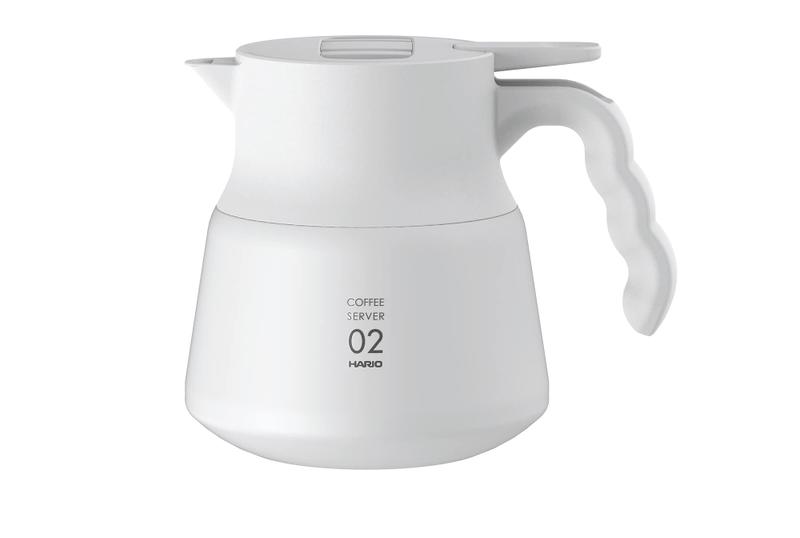 Imagem de Servidor de metal isolado Hario V60 Plus 600mL branco