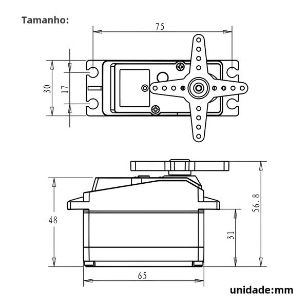 Imagem de Servo Digital de Alto Torque à Prova D'Água (60kg/80kg/150kg) 8.4V - Metal Gear - Para Redcat HPI Baja 5B