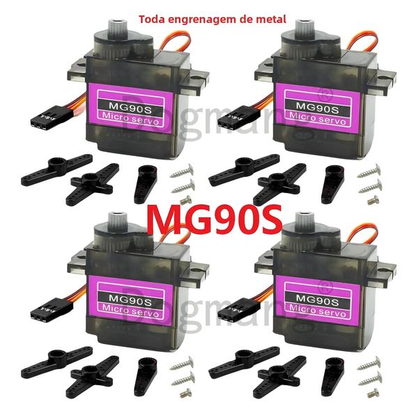 Imagem de Servo Motor MG90S de Metal para Arduino, Helicóptero, Barco e Carro - 9g