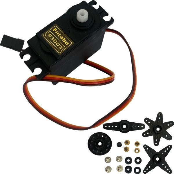 Servo Motor tipo Futaba S3003 180º 4.2Kg/cm para Aeromodelismo, Arduino e Robotica Imagem de Servo Motor tipo Futaba S3003 180º 4.2Kg/cm para Aeromodelismo, Arduino e Robotica