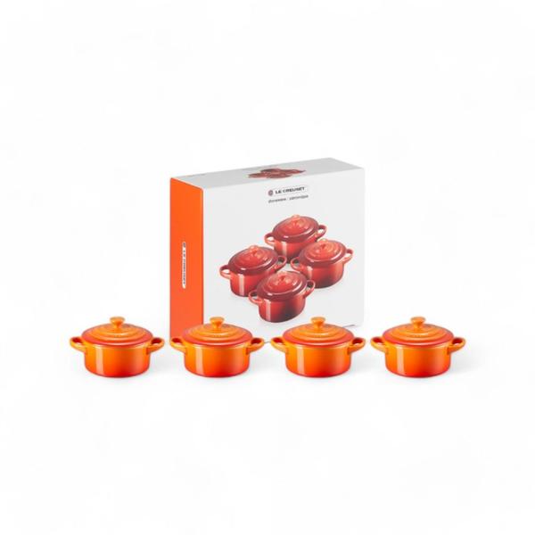 Imagem de Set 4 Mini Cocotte Le Creuset Laranja