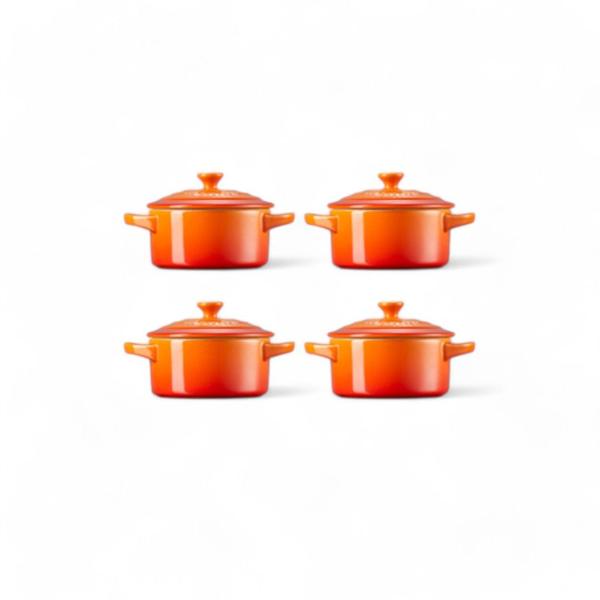 Imagem de Set 4 Mini Cocotte Le Creuset Laranja