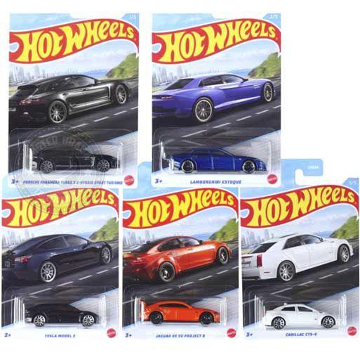 Imagem de Set Com 5 Miniaturas Sedans de Luxo Hot Wheels 1/64