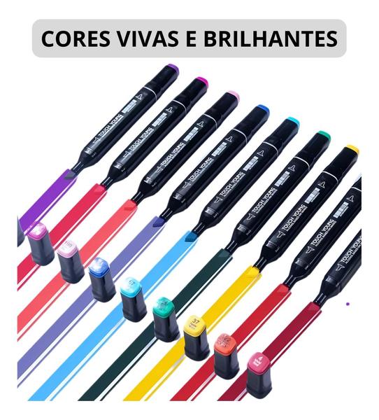 Imagem de Set de Canetinhas Ponta Dupla 24 Cores  Cores Brilhantes para Todos os Projetos Criativos